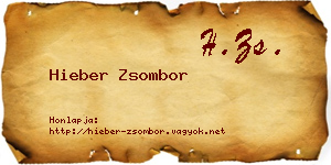 Hieber Zsombor névjegykártya